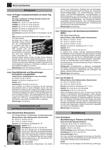 Programm Frühjahr 2013 komplett - Volkshochschule Alt-/Neuötting