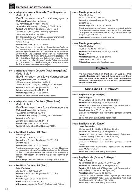 Programm Frühjahr 2013 komplett - Volkshochschule Alt-/Neuötting