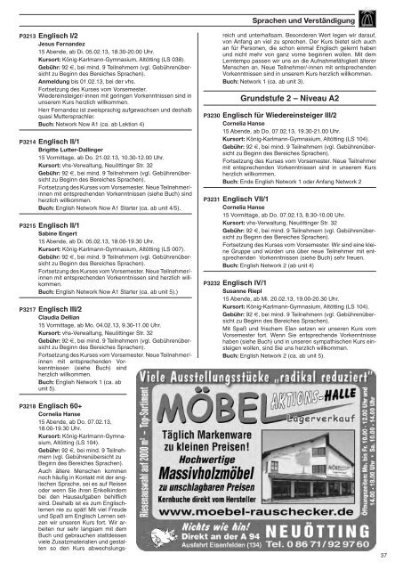 Programm Frühjahr 2013 komplett - Volkshochschule Alt-/Neuötting