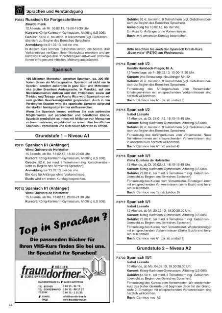 Programm Frühjahr 2013 komplett - Volkshochschule Alt-/Neuötting