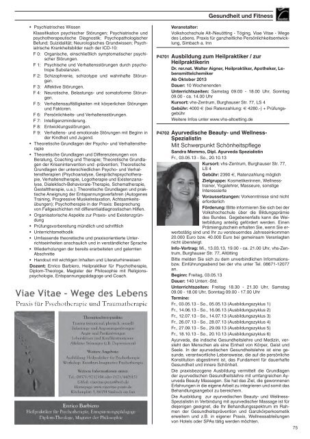 Programm Frühjahr 2013 komplett - Volkshochschule Alt-/Neuötting