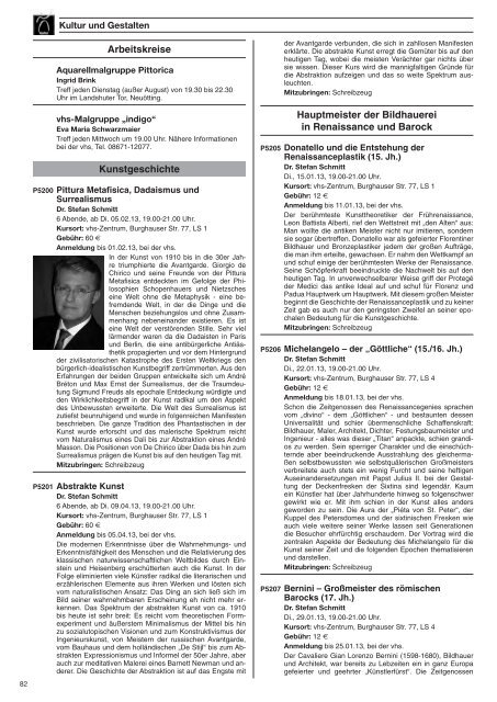 Programm Frühjahr 2013 komplett - Volkshochschule Alt-/Neuötting