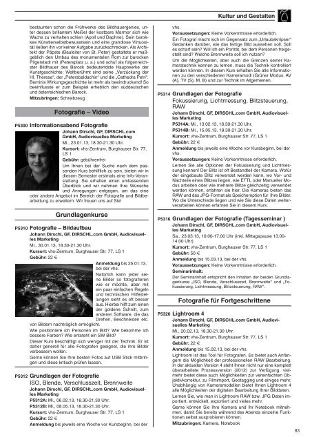 Programm Frühjahr 2013 komplett - Volkshochschule Alt-/Neuötting