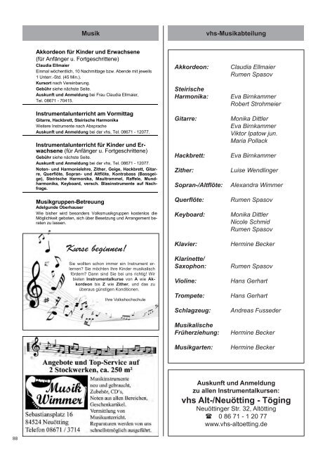 Programm Frühjahr 2013 komplett - Volkshochschule Alt-/Neuötting