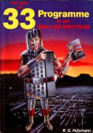 Viel mehr als 33 Programme für den Sinclair Spectrum