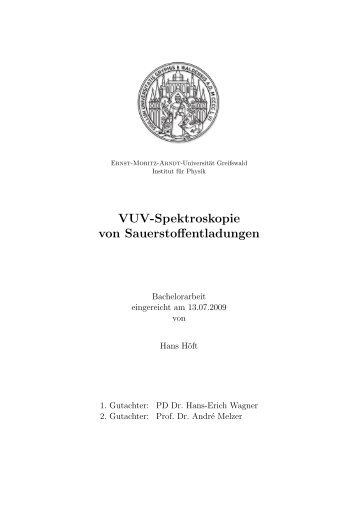 Bachelorarbeit - Niedertemperaturplasmaphysik - Ernst-Moritz-Arndt ...