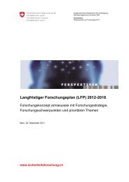 Langfristiger Forschungsplan 2012 - Ressortforschung des Bundes ...