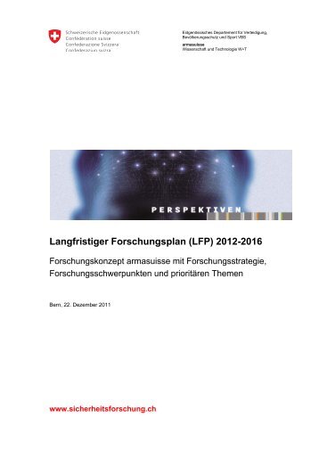 Langfristiger Forschungsplan 2012 - Ressortforschung des Bundes ...