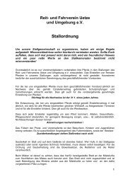 Stallordnung - Reit- und Fahrverein Uetze