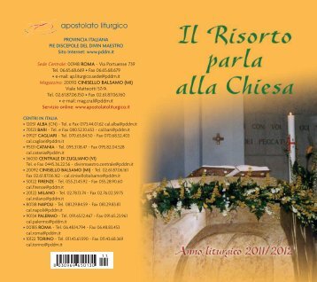 calendario liturgico 2011-2012 - Pie Discepole del Divin Maestro