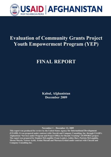 Program Evaluation For Grants