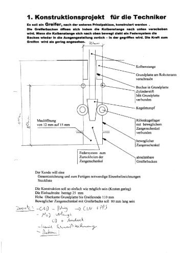 1. Konstruktionsprojekt für die Techniker - CAD.de