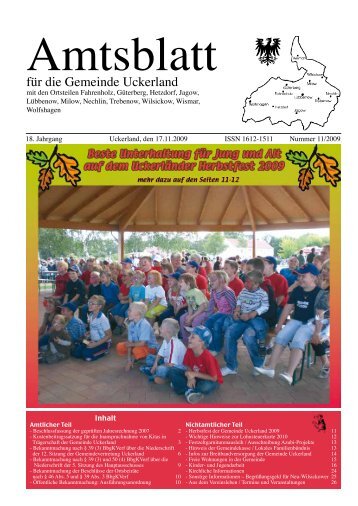 für die Gemeinde Uckerland - Schibri-Verlag