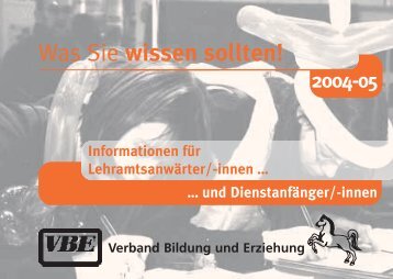 Was Sie wissen sollten! - VBE