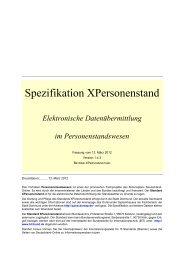 Spezifikation XPersonenstand - XPersonenstand - doMap