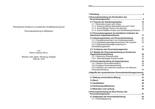 2010 12 06 Theorie der Personalentwicklung - syspero GmbH