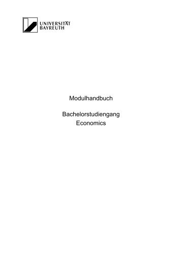 Modul - Economics - Universität Bayreuth