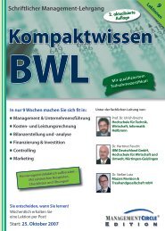Schriftlicher Management-Lehrgang - Dipl.-Kfm. Jochen Treuz