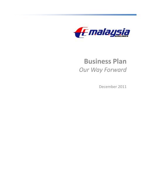 malaysia airline business plan