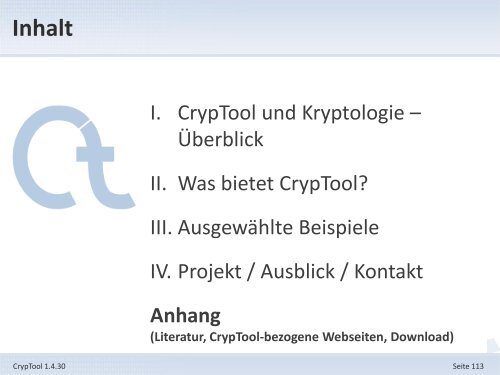 1. Offizielle Präsentation - CrypTool