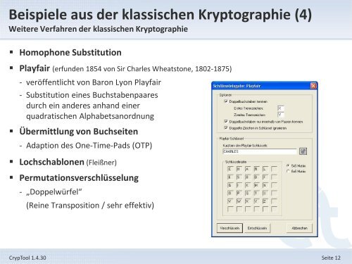 1. Offizielle Präsentation - CrypTool