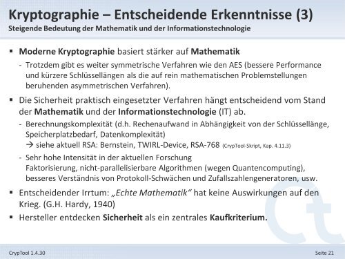 1. Offizielle Präsentation - CrypTool