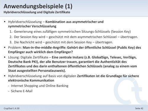1. Offizielle Präsentation - CrypTool