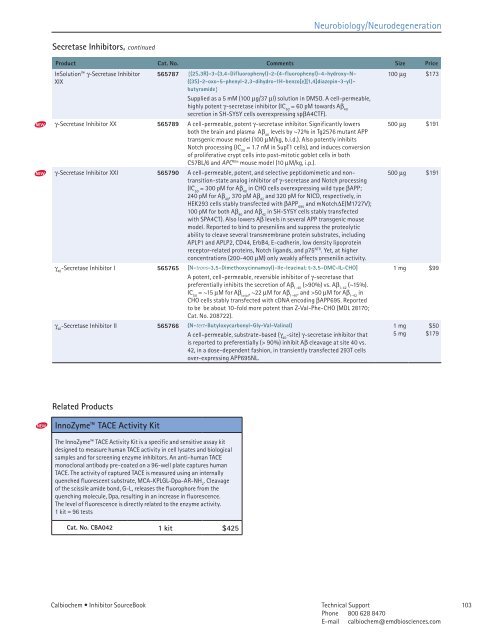 Inhibitor SourceBook™ Second Edition