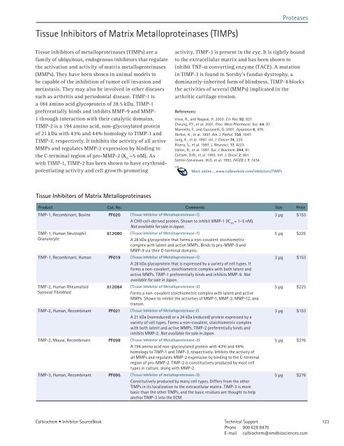 Inhibitor SourceBook™ Second Edition