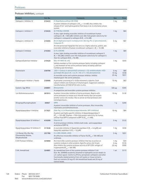 Inhibitor SourceBook™ Second Edition