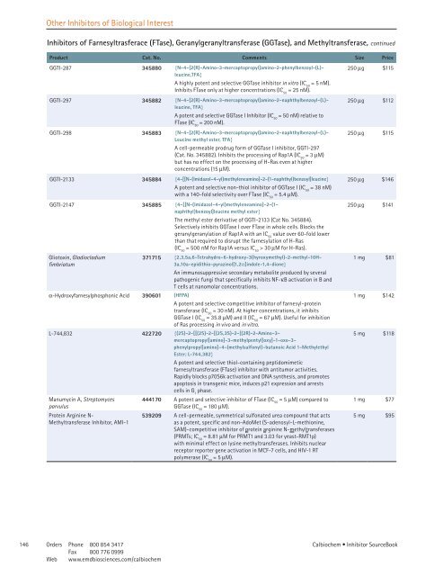 Inhibitor SourceBook™ Second Edition