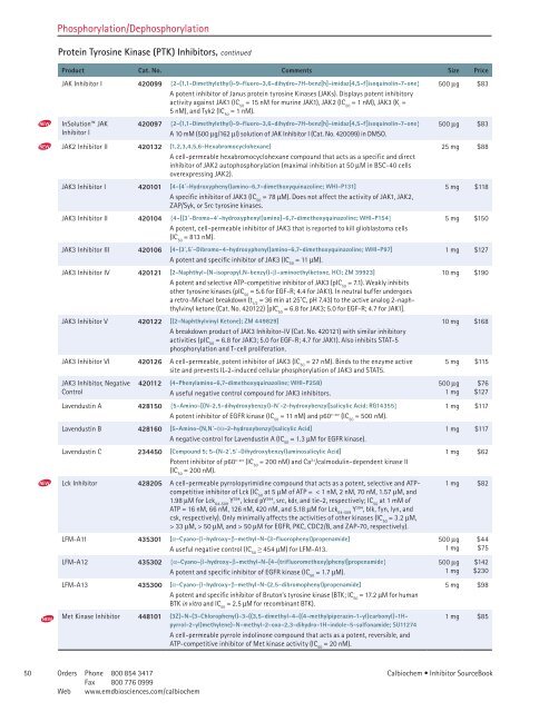 Inhibitor SourceBook™ Second Edition