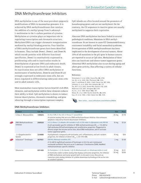 Inhibitor SourceBook™ Second Edition