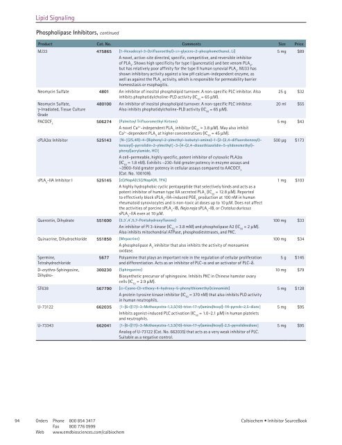 Inhibitor SourceBook™ Second Edition