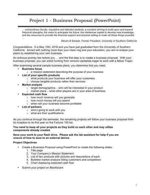 Business Proposal PowerPoint Www Bcf Usc University Of 