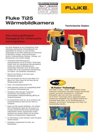 Datenblatt Wärmebildkamera Fluke Ti25 - Meyer Messtechnik