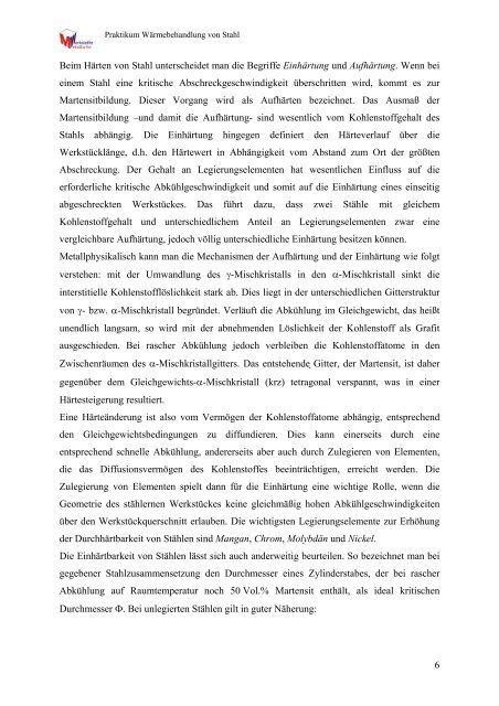 Wärmebehandlung von Stahl - Stirnabschreckversuch nach DIN EN ...