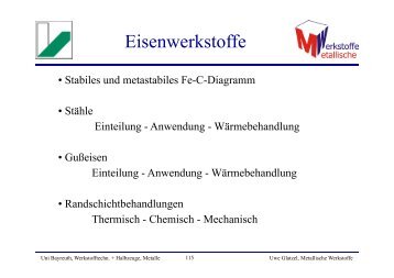 Eisenwerkstoffe - Lehrstuhl Metallische Werkstoffe, Universität ...