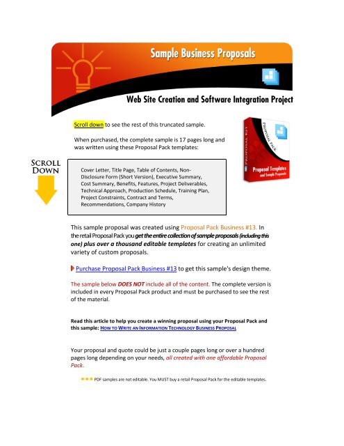 Sample Business Proposal - Proposal Kit