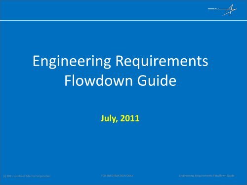 Engineering Requirements Flowdown Guide - Lockheed Martin