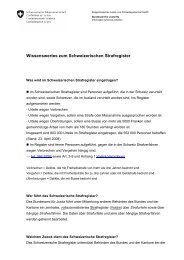 Wissenswertes zum Schweizerischen Strafregister