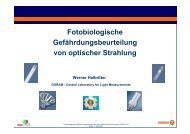 Fotobiologische Gefährdungsbeurteilung von optischer ... - LiTG