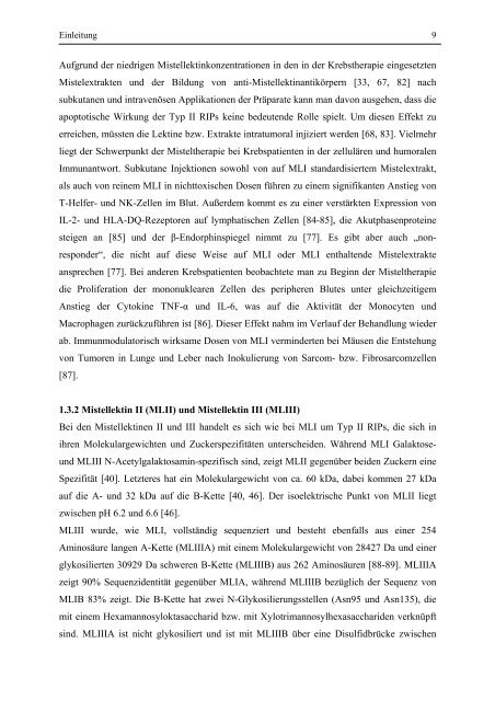 Struktur und biologische Aktivitäten der chitinbindenden Mistellektine