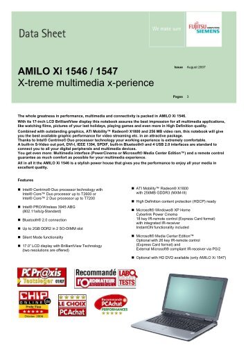 Fujitsu siemens amilo xi 2528 camera drivers