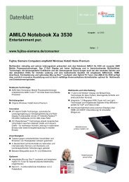 Datenblatt AMILO Notebook Xa 3530