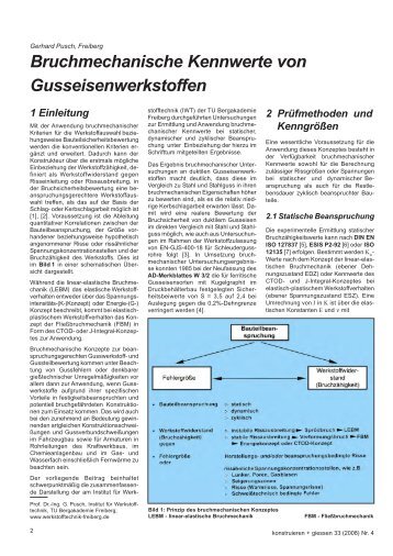 Bruchmechanische Kennwerte von Gusseisenwerkstoffen