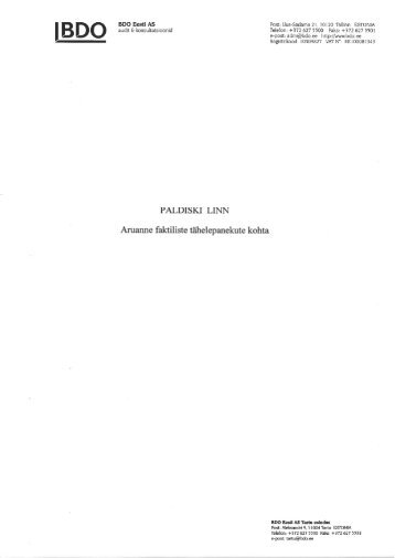 Auditeerimistulemused - Paldiski
