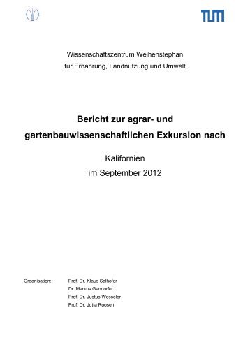 Exkursionsbericht der Studierenden