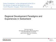 Regional Development Policy in Switzerland - KEK-CDC Consultants