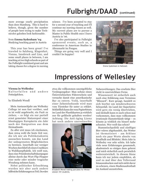 Wegweiser 2005 - Wellesley College